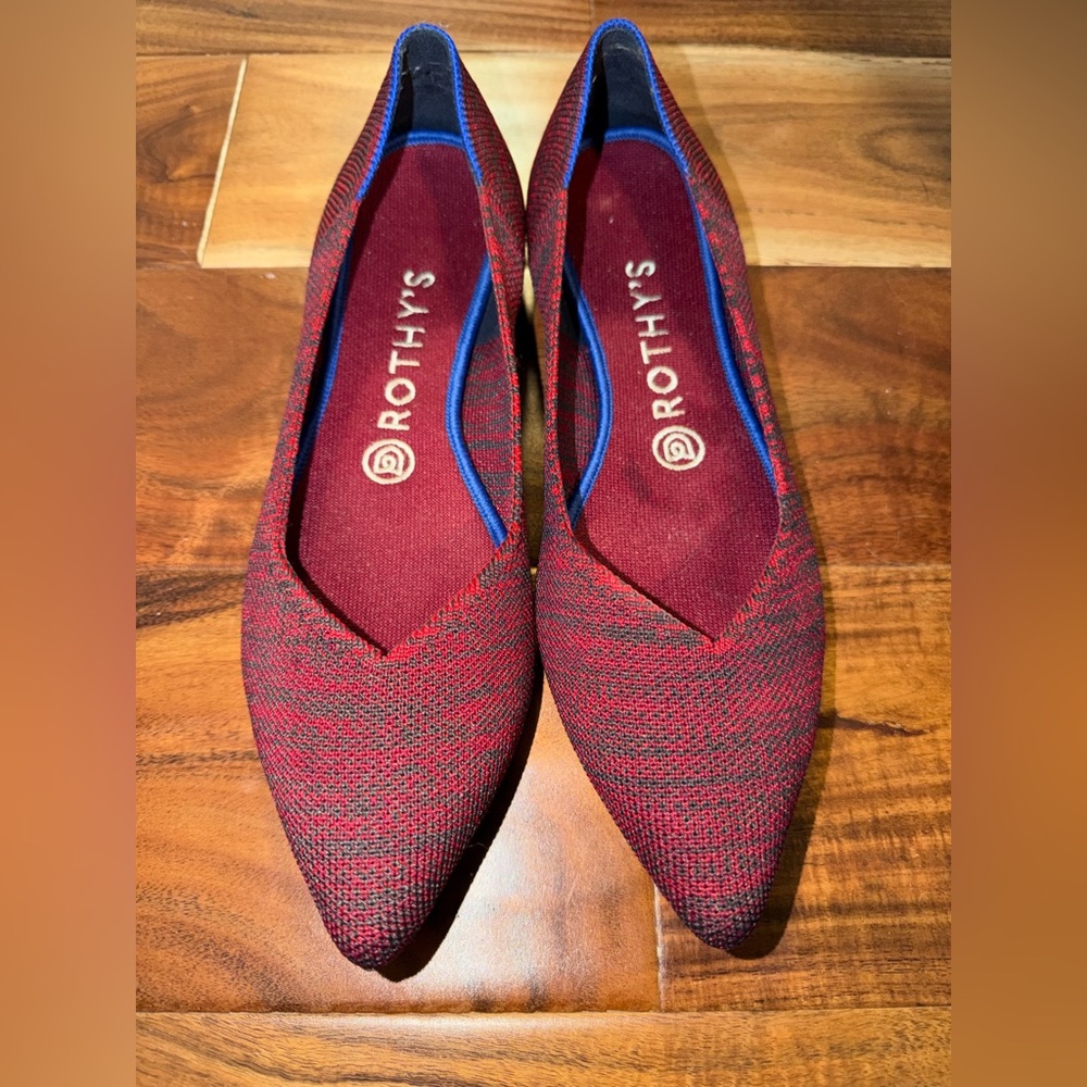 Rothy's The Point OG edition Crimson Heather Pointed Flats